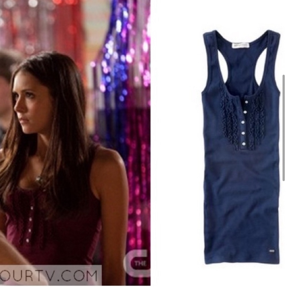 ISO Elena Gilbert Aeropostale Navy Blue Tank Top